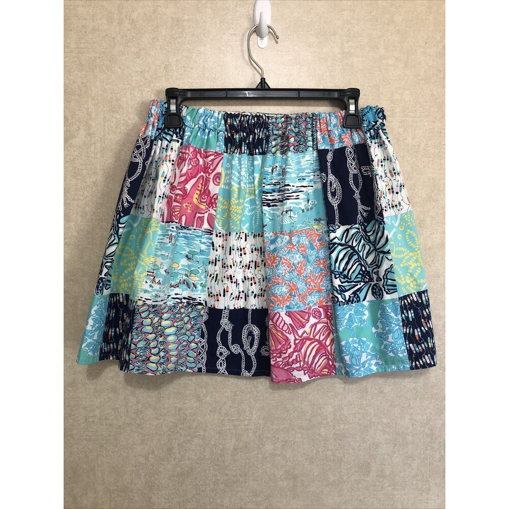 Lilly Pulitzer Nautical Patchwork Mini Skirt S/M * See Description EUC